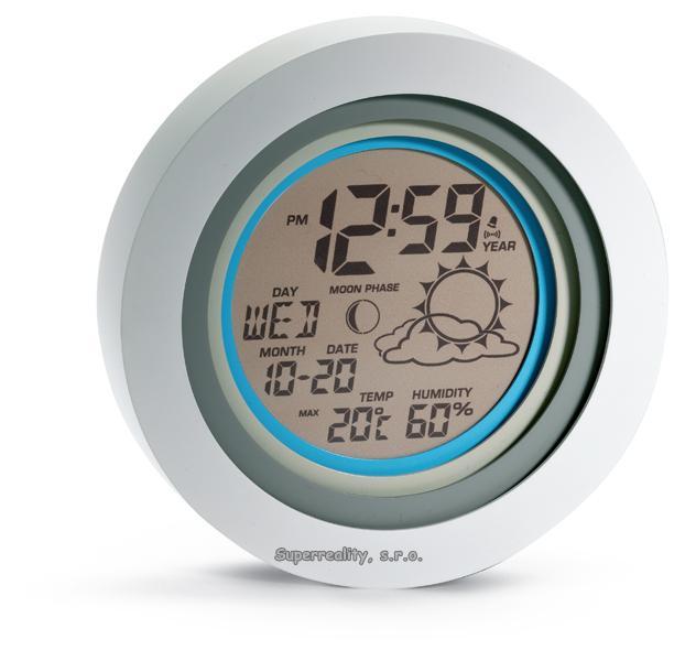  - RAINBOW meteostanica a hodiny s LCD displejom